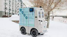 This holiday season, Helsinki shoppers are experiencing the convenience of HeRo, a delivery robot designed to make gift-buying easier. This holiday season, Helsinki shoppers are experiencing the convenience of HeRo, a delivery robot designed to make gift-buying easier.