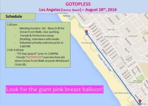 GoTopless Pride Parade in Venice Beach, CA to mark 9th Annual GoTopless Day on Aug. 28 (PRNewsFoto/GoTopless)